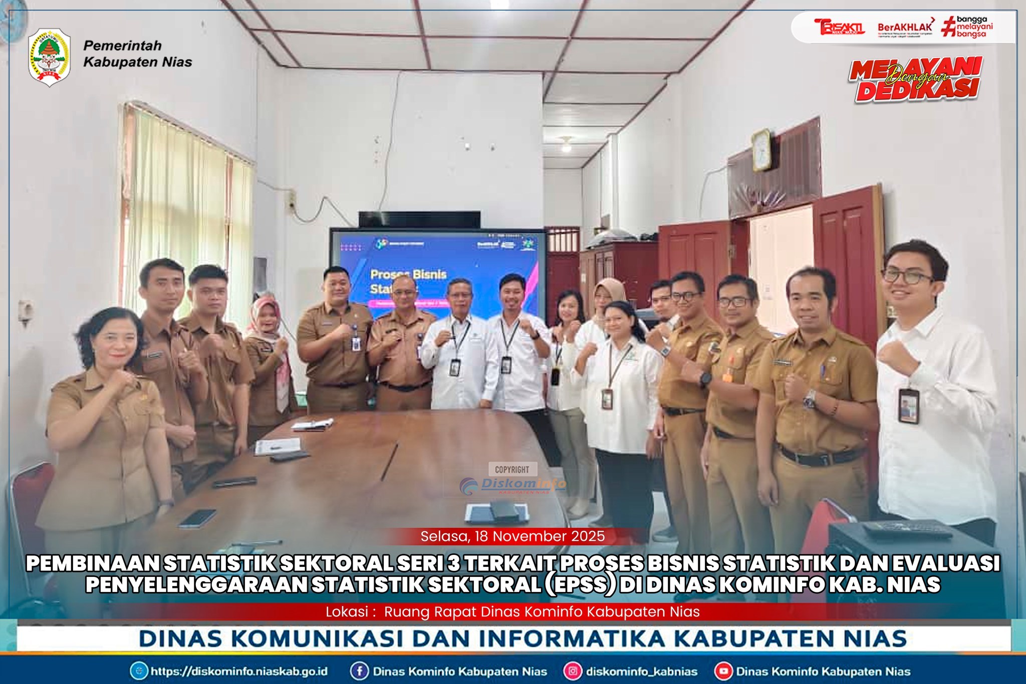 Pemerintah Kabupaten Nias Selenggarakan Pembinaan Statistik Sektoral Seri 3 Tahun 2025