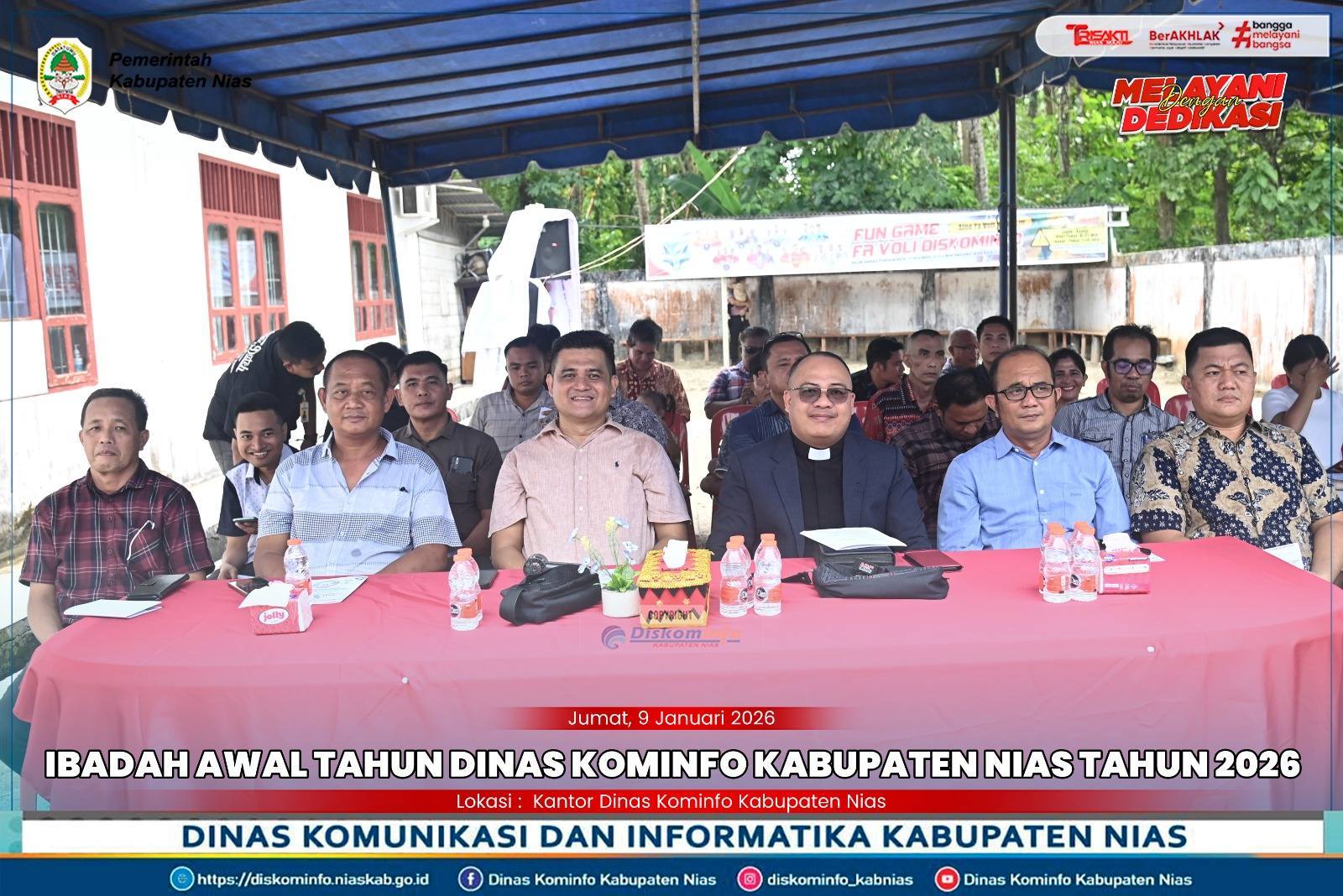 Ibadah Awal Tahun di Kantor Dinas Kominfo Kabupaten Nias, Jumat, 9 Januari 2026