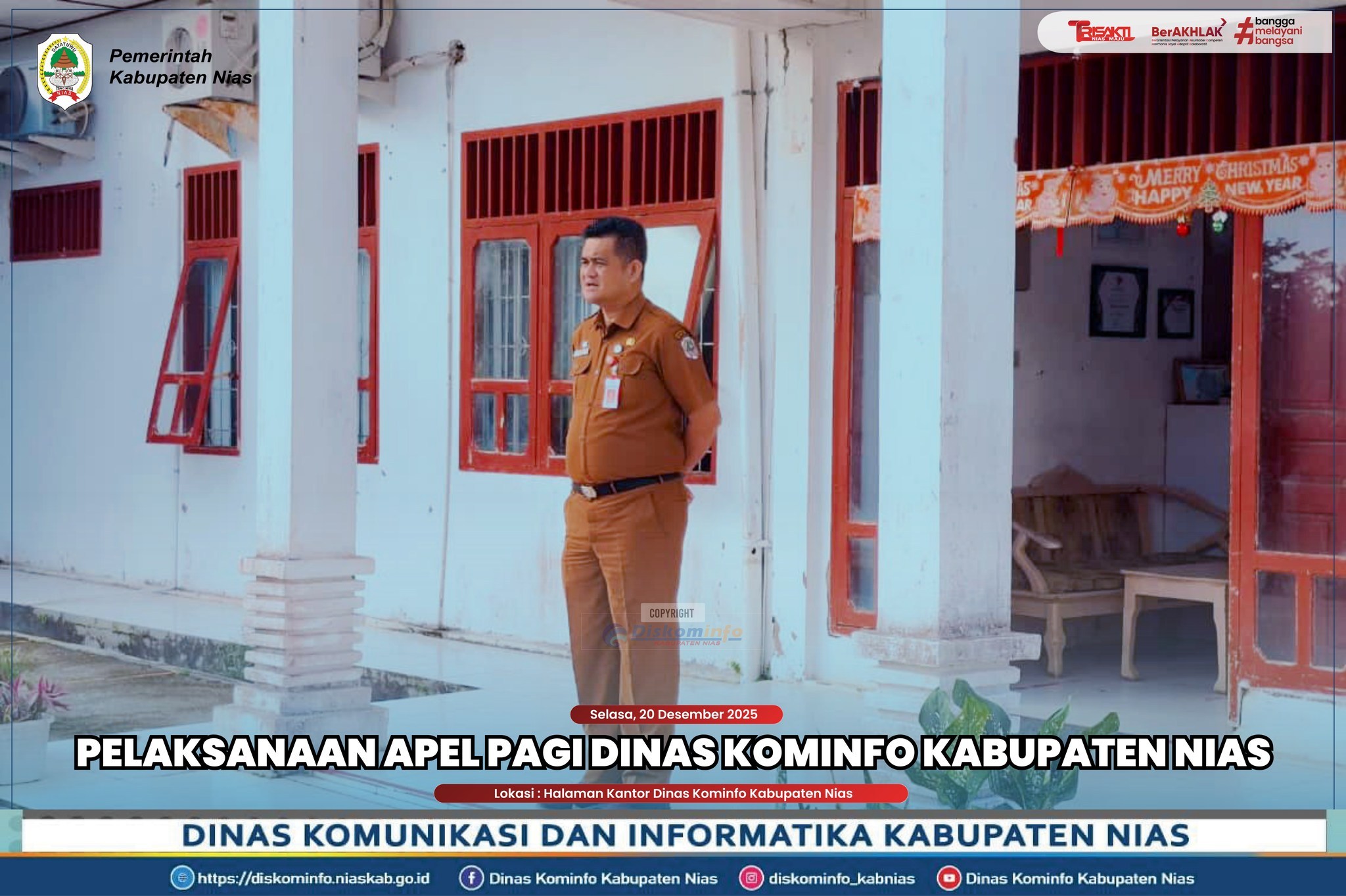 Pelaksanaan Apel Pagi Dinas Kominfo Kabupaten Nias, 20 Januari 2026