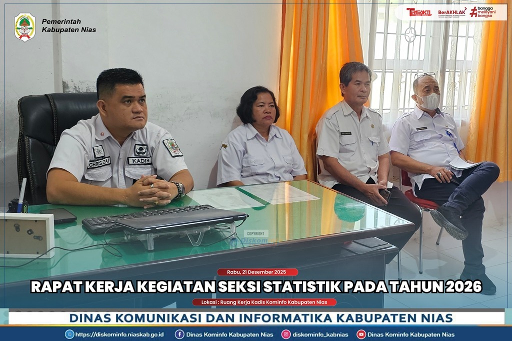 RAPAT KERJA SEKSI STATISTIK DINAS KOMINFO KABUPATEN NIAS TAHUN 2026