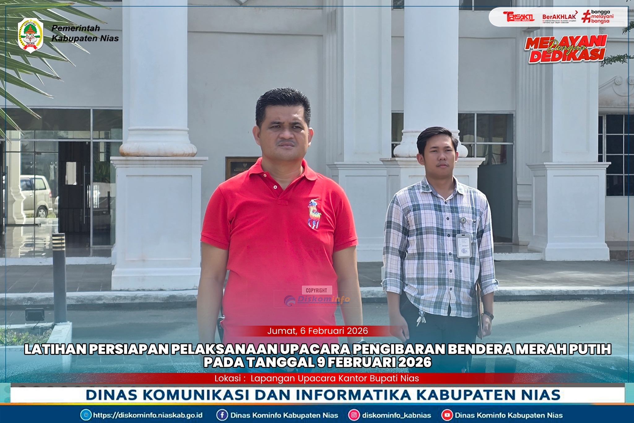 LATIHAN PERSIAPAN UPACARA PENGIBARAN BENDERA MERAH PUTIH