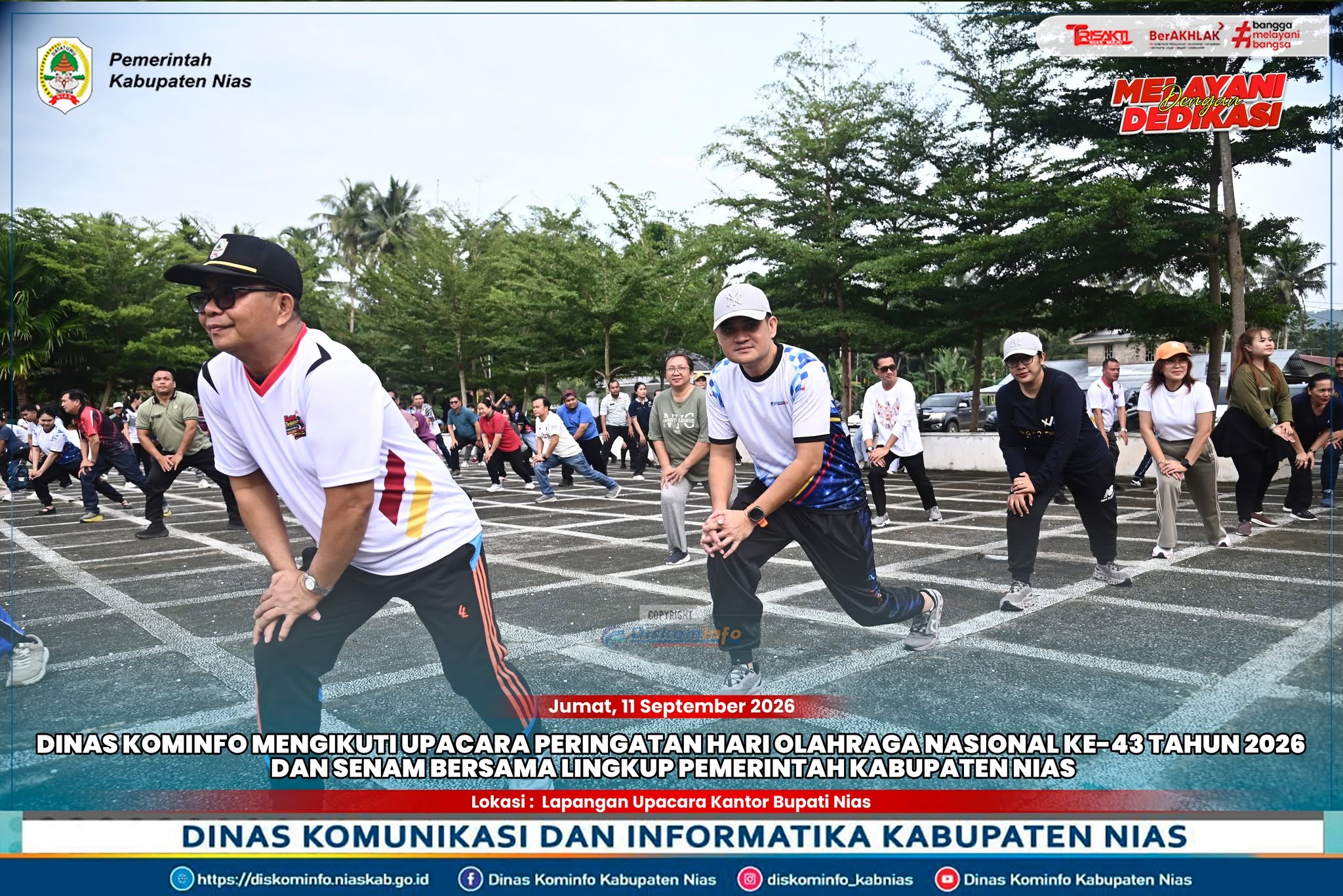DINAS KOMINFO KABUPATEN NIAS IKUTI UPACARA PERINGATAN HAORNAS KE-43 TAHUN 2026