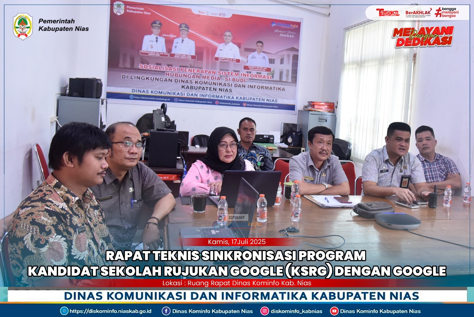 Rapat Teknis Sinkronisasi Program Kandidat Sekolah Rujukan Google (KSRG) dengan  PT. Google Indonesia